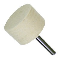 Dia. 1-1/2" x Face 1" x Shank Dia. 1/4", Medium, Soft, Hard Cylinder Bobs - Click Image to Close