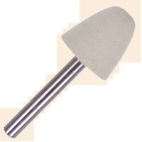 Dia. 1" x Face 1" x Shank 1/4", Soft, Medium, Hard Round Cone Shape Bobs - Click Image to Close