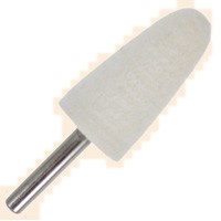 Dia. 1" x Face 2" x Shank 1/4", Soft, Medium Round Cone Shape Bobs - Click Image to Close