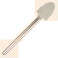 Dia. 3/8" x Face 1/2" x Shank 1/8", Medium, Hard Round Cone Shape Bobs - Click Image to Close