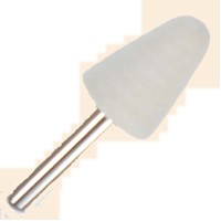 Dia. 3/4" x Face 1" x Shank 1/4", Soft. Medium Round Cone Shape Bobs