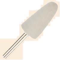 Dia. 3/4" x Face 1-1/2" x Shank 1/4", Hard, Soft Round Cone Shape Bobs - Click Image to Close