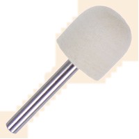 Dia. 1/2" x Face 1" x Shank 1/4", Medium, Hard Oval Shape Bobs