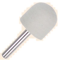 Dia. 1" x Face 1" x Shank 1/4", Soft, Medium, Hard Round Cone Shape Bobs